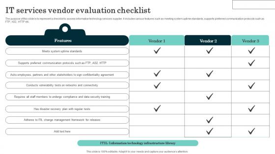 IT Services Vendor Evaluation Checklist Pictures Pdf IT Services Vendor Evaluation Checklist Pictures Pdf