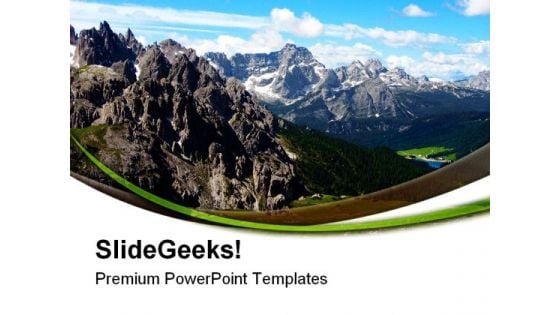 Italian Mountain Nature PowerPoint Templates And PowerPoint Backgrounds 0611
