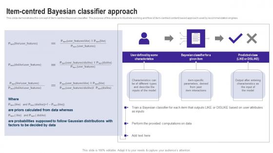 Item Centred Bayesian Classifier Approach Use Cases Of Filtering Methods Summary Pdf