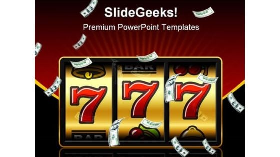 Jackpot Winner Games PowerPoint Themes And PowerPoint Slides 0511