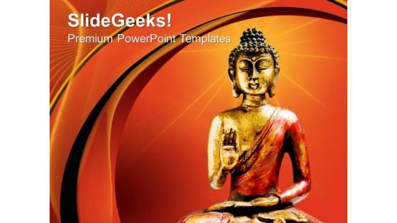 Jain Buddha Statue Religion PowerPoint Templates And PowerPoint Themes 0812