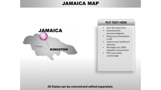 Jamaica Country PowerPoint Maps