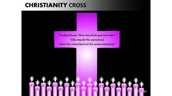 Jesus Cross And Candles PowerPoint Slides And Ppt Presentation Templates