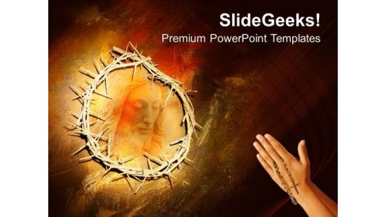 Jesus Crown Easter Christmas PowerPoint Templates And PowerPoint Themes 0712