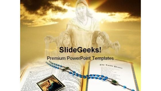 Jesus Religion PowerPoint Template 1110