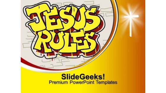 Jesus Rules Christian PowerPoint Templates And PowerPoint Themes 0712