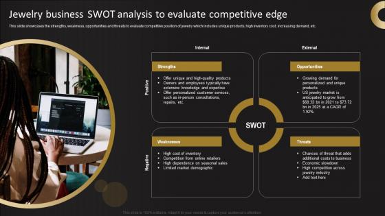 Jewelry Business Swot Analysis To Evaluate Competitive Edge Jewelry Business Plan Professional Pdf Jewelry Business Swot Analysis To Evaluate Competitive Edge Jewelry Business Plan Professional Pdf