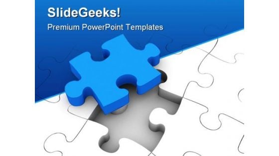Jigsaw Puzzle Shapes PowerPoint Template 0910