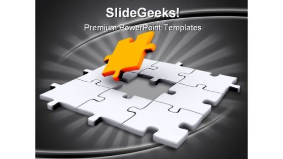 Jigsaw Puzzle Symbol PowerPoint Template 0910