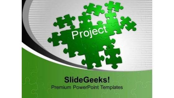 Jigsaw Puzzles Forming Project Business PowerPoint Templates Ppt Backgrounds For Slides 0113