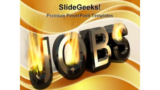 Jobs Burning People PowerPoint Template 0910