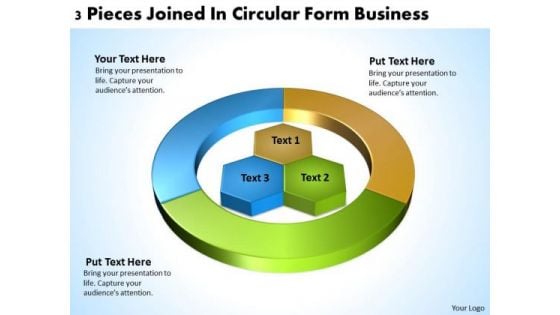 Joined Circular Form Business PowerPoint Theme Plans Software Slides