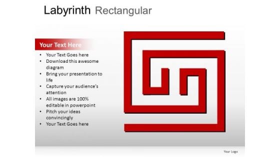 Journey Labyrinth Rectangular PowerPoint Slides And Ppt Diagram Templates