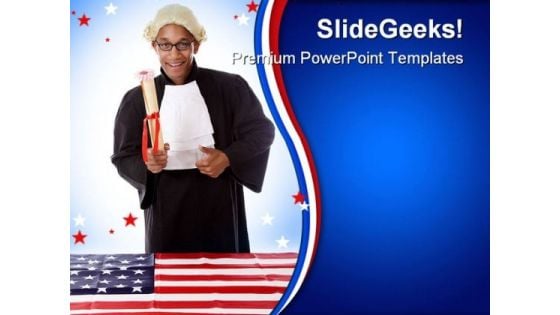 Judge Law Americana PowerPoint Backgrounds And Templates 0111