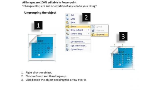 July 2012 Calendar PowerPoint Slides