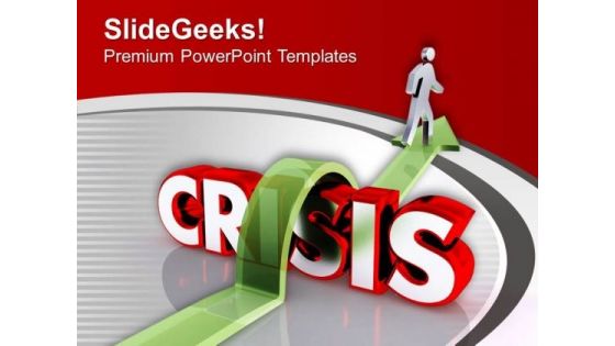 Jump The Crisis In Business PowerPoint Templates Ppt Backgrounds For Slides 0613