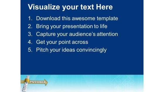 Jump The Problem For Possiblity PowerPoint Templates Ppt Backgrounds For Slides 0513