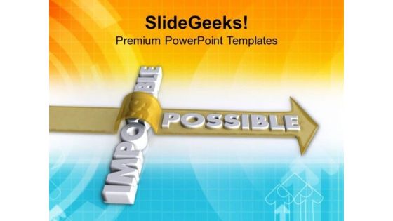 Jump The Problem For Possiblity PowerPoint Templates Ppt Backgrounds For Slides 0513