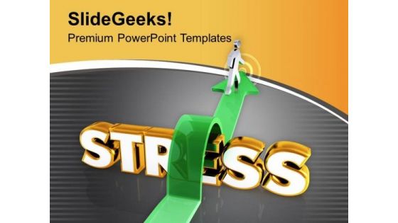 Jump The Stress For Success PowerPoint Templates Ppt Backgrounds For Slides 0613