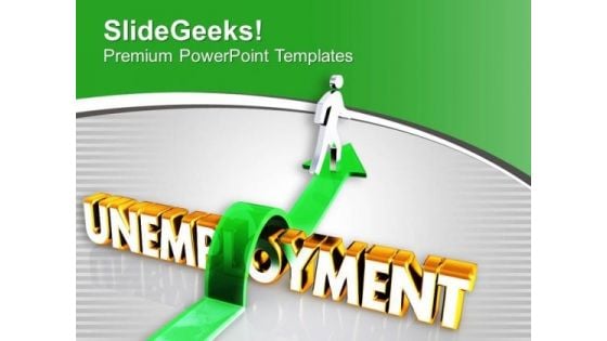 Jump The Unemployment PowerPoint Templates Ppt Backgrounds For Slides 0513