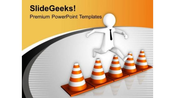 Jumping Traffic Bars Is Riskly PowerPoint Templates Ppt Backgrounds For Slides 0713