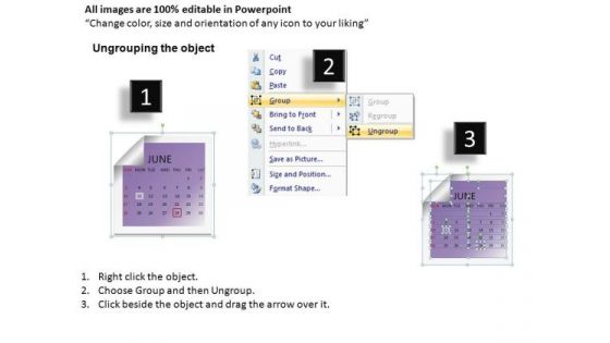 June 2012 Calendar PowerPoint Slides