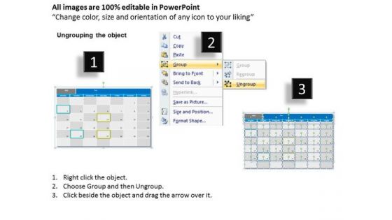 June 2013 Calendar PowerPoint Slides Ppt Templates
