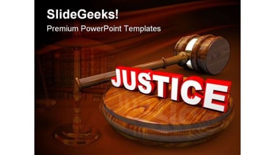 Justice Law PowerPoint Templates And PowerPoint Backgrounds 0411