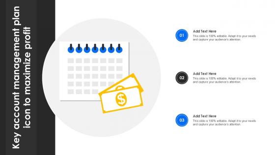 Key Account Management Plan Icon To Maximize Profit PPT Template SS