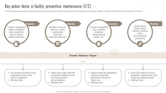 Key Action Items In Facility Comprehensive Guide For Building Management Template Pdf