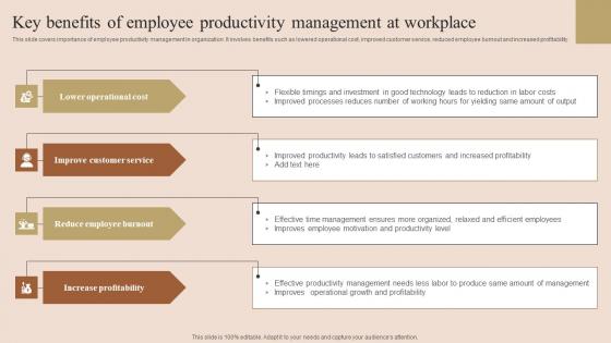 Key Benefits Employee Productivity Employee Performance Improvement Techniques Introduction Pdf