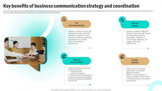 Key Benefits Of Business Communication Strategy And Coordination Designs Pdf