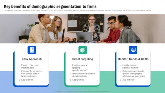 Key Benefits Of Demographic Segmentation To Firms Guide For Segmenting And Formulating Slides Pdf