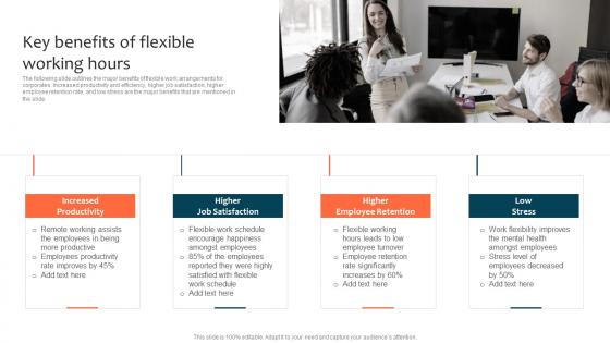 Key Benefits Of Flexible Working Hours Optimizing Staff Retention Rate Summary Pdf