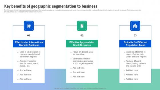 Key Benefits Of Geographic Segmentation To Business Guide For Segmenting And Formulating Mockup Pdf