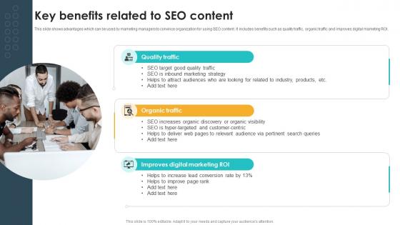 Key Benefits Related To Seo Content Seo Content Plan To Drive Strategy SS V