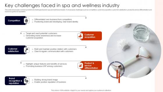 Key Challenges Faced In Spa Building Spa Business Brand Presence Marketing Introduction Pdf