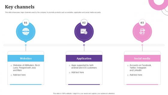 Key Channels E Commerce Platform For Furniture PPT Slide BMC SS V Key Channels E Commerce Platform For Furniture PPT Slide BMC SS V