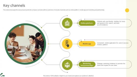 Key Channels Lodging And Breakfast Business Model BMC SS V