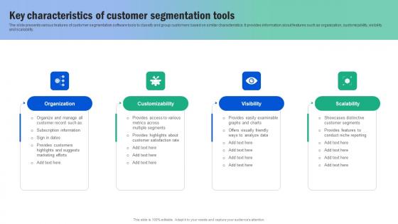 Key Characteristics Of Customer Segmentation Tools Guide For Segmenting And Formulating Elements Pdf