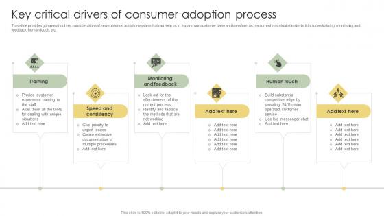 Key Critical Drivers Of Consumer Adoption Process Analyzing Customer Adoption Journey Mockup Pdf