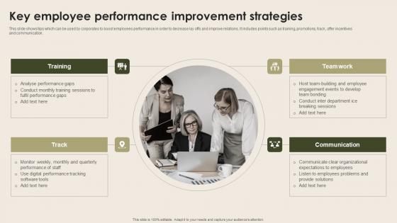 Key Employee Performance Improvement Nurturing Positive Work Culture Download Pdf
