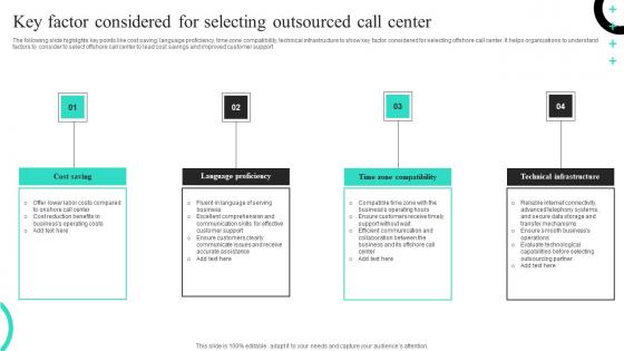 Key Factor Considered For Selecting Outsourced Call Center Download Pdf Key Factor Considered For Selecting Outsourced Call Center Download Pdf