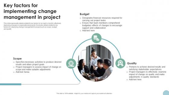 Key Factors For Implementing Change Digital Transformation In Project Management