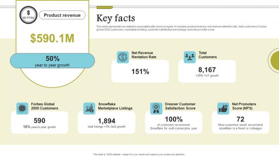 Key Facts Cloud Data Computing Company Fund Raising Mockup PDF