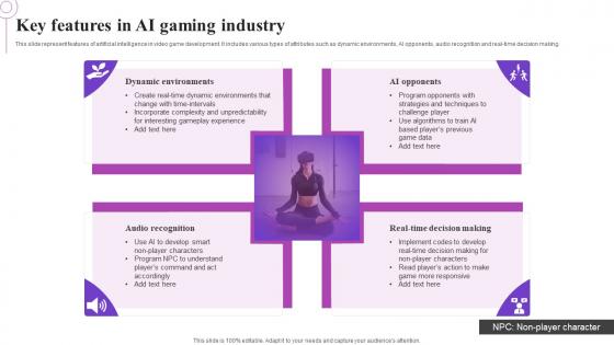 Key Features In AI Gaming Industry Pictures Pdf Key Features In AI Gaming Industry Pictures Pdf