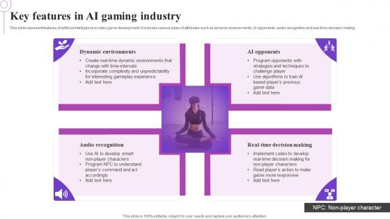 Key Features In AI Gaming Industry Pictures Pdf