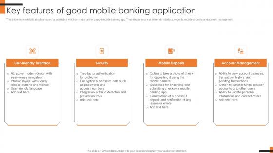 Key Features Of Good Mobile Banking Application Comprehensive Smartphone Banking Mockup Pdf