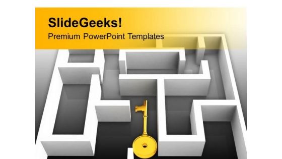 Key In The Labyrinth Choice Security PowerPoint Templates Ppt Backgrounds For Slides 1212