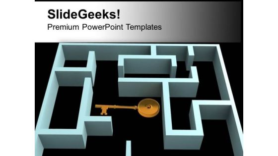 Key In The Labyrinth Complex Structure Security PowerPoint Templates Ppt Backgrounds For Slides 0213 Key In The Labyrinth Complex Structure Security PowerPoint Templates Ppt Backgrounds For Slides 0213